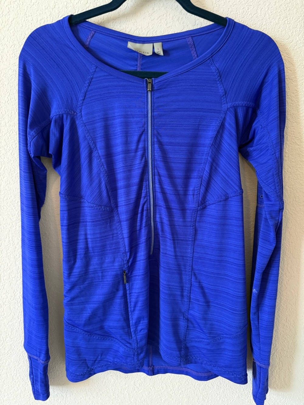 Athleta Electric Blue Zip-Front Active Jacket